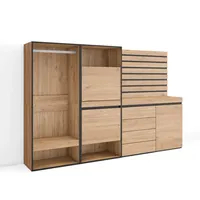 SKRAUT HOME Schuhschrank, Schuhaufbewahrung, 227x145x35 cm, Schlafzimmer, Offener Kleiderschrank,