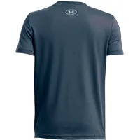 Under Armour Logo Wordmark Kurzarm-t-shirt - Downpour Gray Fire