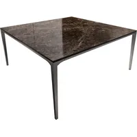 DeLife Couchtisch Levente Keramik Laminam®Emperador Extra Lucidato Dunkelbraun Gestell