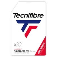 Tecnifibre Players Pro Feel 0.6mm (Schweissabsorption) weiss - 30er