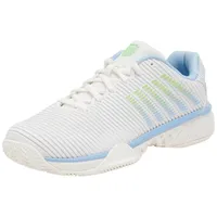 K-Swiss Hypercourt Express 2 Tennis Shoe, WHT/DTCHCNL/Green, 39