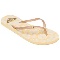 Roxy Bermuda Print Sandale, Yellow/Gold, 38 EU