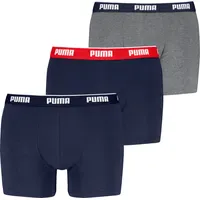 Puma Everyday Basic Boxershorts blau/grau/rot L 3er Pack