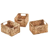 Kobolo Regalkorb Aufbewahrungskorb geflochten aus Wasserhyazinthe 17 x 23