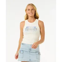 Rip Curl Luna Ribbed Tank Bone - S