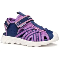 GEOX J AIRADYUM GI Sandal, Navy/Purple, 35 EU