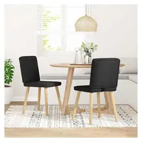 VidaXL Esszimmerstühle 2 Stk. Schwarz Stoff