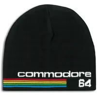 LOGOSHIRT Commodore C64 Beanie Schwarz