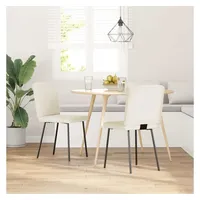 VidaXL Esszimmerstühle 2 Stk. Creme Samt