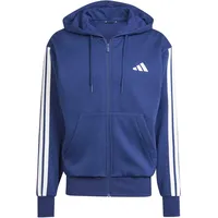 Adidas Herren Essential Three Stripes Fleece Zipper Hoodie, Dark