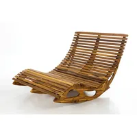 Prestige Ergonomische Doppelschwungliege XXL Saunaliege aus Akazienholz - FSC®