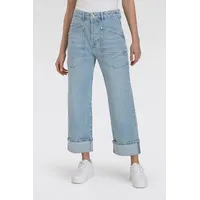 MAC Baggy Straight Jeans in Hellblauer Waschung-D40
