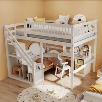 Flieks Etagenbett 140x200cm mit Rausfallschutz, Hochbett mit Treppe mit