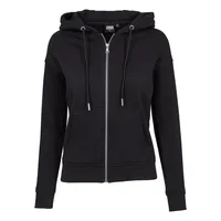 URBAN CLASSICS Zip-Kapuzenpullover in black | Gr.: XXL
