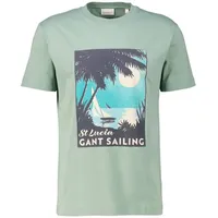 GANT Placed Graphic Kurzarm-t-shirt - Kalamata Green - XL