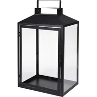 Mojawo 3er Gartenlaternen Laternen Metall Windlicht Schwarz H28/35/44cm