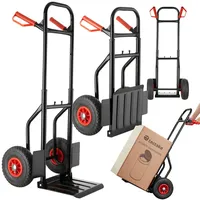 Tectake tectake® Sackkarre, mit Stahlrahmen, höhenverstellbar, Sicherheitsgriffe aus Kunststoff,