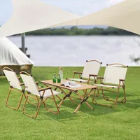 [casa.pro] Gartenmöbelset ‘Botrugno’ 5-tlg. Textilgewebe Beige