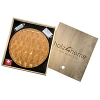 Holz4home Premium Schneidebrett-Set - Eiche - Ø 40cm