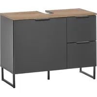 BASIC by Balculina "Denver Waschbeckenunterschrank, Badezimmerschrank BxHxT 80x60x35", schwarz