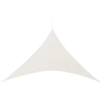 [en.casa] Sonnensegel, Patras Dreiecksform 400x400x400 cm Sandfarben en.casa