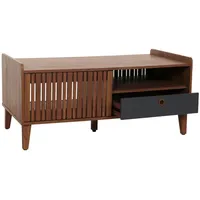 MCW Couchtisch MCW-M48, Wohnzimmertisch Tisch Sofatisch, 52x114x59cm ~ Walnuss-Optik,