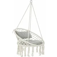 DKD Home Decor Baumwollhangstuhl 82x62x123 100 kgs, mit Baumwollkissen