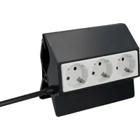 Unitec Steckdosenleiste 3-fach 3 m Grau/Weiß