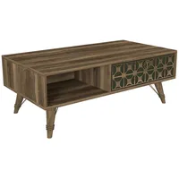 Moebel17 Valente Dunkelgrün Walnuss 110 x 41,6 x 60