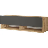 [en.casa] Fernsehtisch Laitila 100x31,5x29,5cm Eiche rustikal/Anthrazit