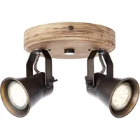 Brilliant Seed 2-flg. rund schwarz Holz