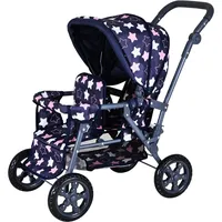 Knorrtoys 16643 - Zwillingspuppenwagen Big Twin Star Blue pink