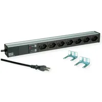 Bachmann 19" Steckdosenleiste ÜS, 7xT23 Buchsen - schwarz
