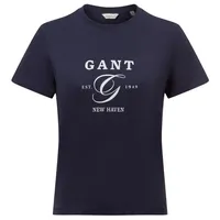 GANT Graphic Kurzarm-t-shirt - Evening Blue - L