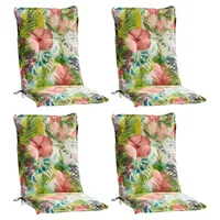 GO-DE Stuhlauflagen Mittellehner 4er Set FRUTTANA, Mehrfarbig - Mittellehner