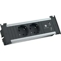 Bachmann Steckdosenleiste KAPSA S 0,20 m Schwarz 2 St.