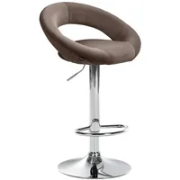 CLP Barhocker Olinda Samt braun/chrom