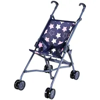 Knorrtoys 12643 - Puppenbuggy Sim Star Blue Pink, klappbar,