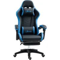 Vinsetto Gaming Stuhl Bürostuhl Computerstuhl mit Lendenkissen, Kopfstütze,