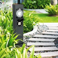 Longlife LED Garten Steckdosensäule für außen - Farbe: Anthrazit