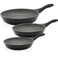 Krüger Pfannen-Set KRÜGER "Barcelona", schwarz, Pfannen, Ø 20/24/28 cm,