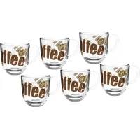 LEONARDO Napoli Set, spülmaschinengeeignete Kaffee-Becher mit Motiv, kleine Glas-Tasse