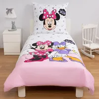 Disney Home Minnie Wendebettwäsche Set, Bettbezug 140x200 - Kopfkissenbezug