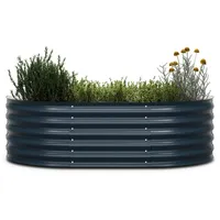 Blumfeldt High Grow Extended Hochbeet 150x43x60cm Stahl-Wellblech Einfacher Aufbau