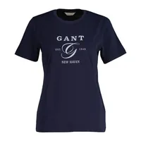 GANT Graphic Kurzarm-t-shirt - Evening Blue - M