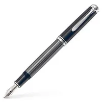 Pelikan Souverän M405 Stresemann Kolbenfüller schwarz/anthrazit/silber F (fein)