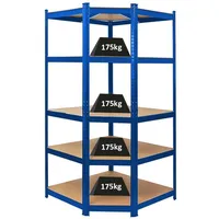 Proregal Eckregal Ragnar 1x: 180x90x60cm Blau Metall, Rechteckig, 90x180x60