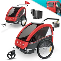 Kesser KESSER® Kinderanhänger Fahrradanhänger Sport-RX 2 in 1 Joggerfunktion