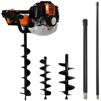 VidaXL Erdbohrer-Set Stahl
