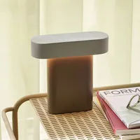 Hübsch LED-Tischleuchte Sleek braun/hellgrau Eisen, PC